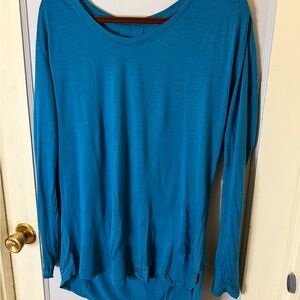 REI Merino blend base layer. Womens L Blue Long Sleeve Top